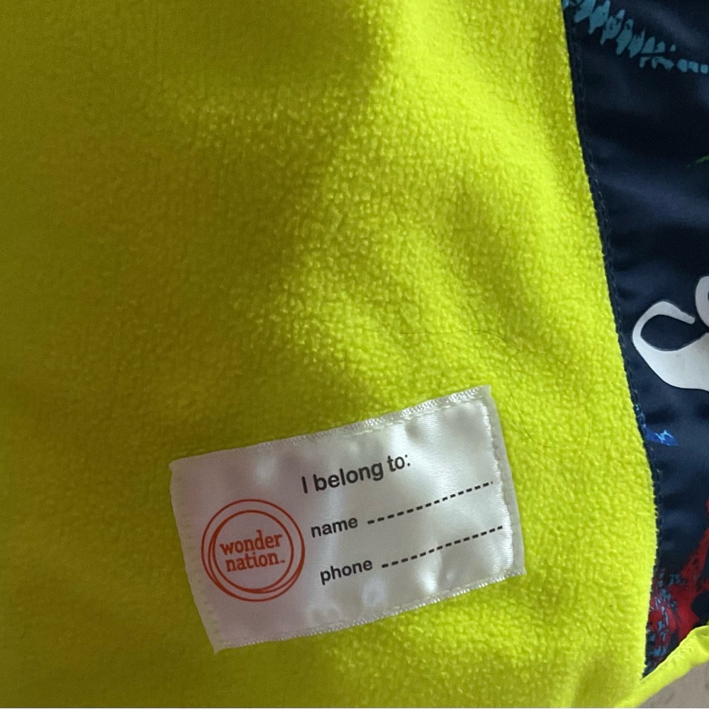 Wonder Nation Boys' Dino Print Rain Jacket with Hood NWOT - Picture 4 of 6
